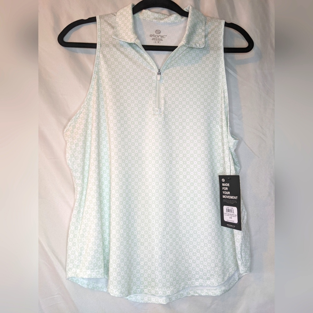 etonic Lightweight Geometric Print Athletic Tank, Large